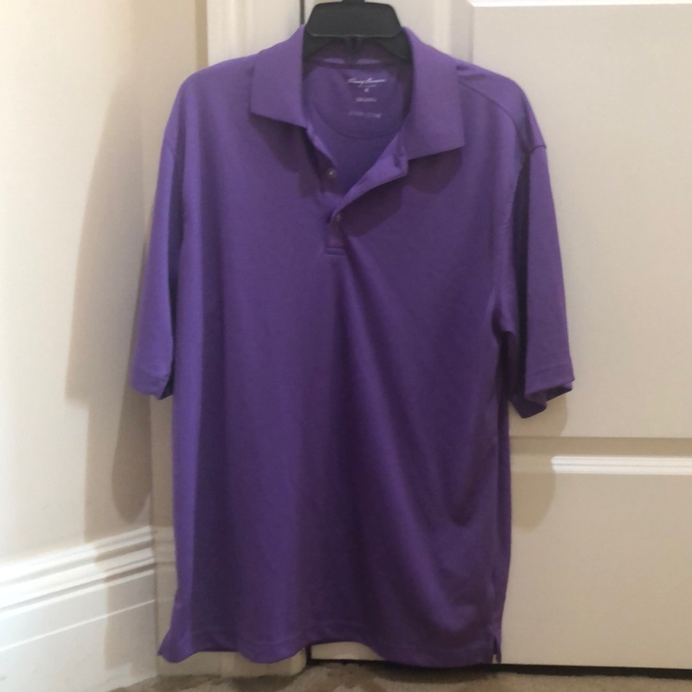 Purple Tommy Armour dri-fit golf shirt
